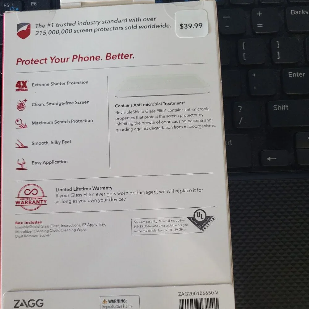 I Phone Zagg Invisibleshield Screen Protector